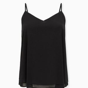 Torrid Size 2 (2X) Deep Black Sophie Chiffon Swing Cami from Torrid.